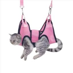 INF Hamac de toilettage pour chats et chiens - Sangle en mesh respirant pour coupe d'ongles, alimentation et soins quotidiens M Rose