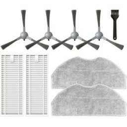 INF Kit d'accessoires pour aspirateur robot - 4 brosses latérales, 2 filtres HEPA, 2 chiffons de serpillière, compatible avec