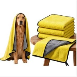 INF Serviette de bain pour animaux extra large 70x140cm en microfibre - Super absorbante, séchage rapide, sans peluches pour