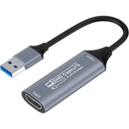 INF Carte d'acquisition vidéo HDMI 4K USB 3.0 pour streaming et enregistrement en direct Gris