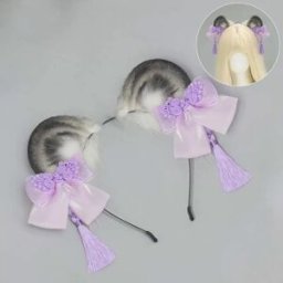 INF Serre-tête Oreilles d'Animaux Lolita Style Chinois avec Franges - Accessoire de Mode Adorable