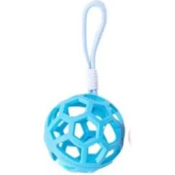 INF Balle à friandises interactive pour lapin - Jouet distributeur de nourriture à suspendre pour petits animaux Bleu