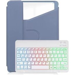 INF Étui Clavier Bluetooth Rotatif à 360° compatible avec iPad Air 11 (2024/2025) - Violet Lavande