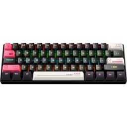 INF Clavier mécanique filaire 61 touches - Format 60% compact, Switches marron mécaniques, Rétroéclairage multicolore, 17