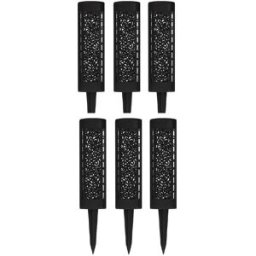 INF Lot de 6 Lampes Solaires Carrées à Motifs - Éclairage LED Extérieur pour Jardin