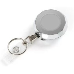 INF Porte-clés Rétractable avec Alliage de Zinc et Câble en Acier - Support de Clés Sûr et Pratique Argent