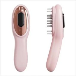 INF Peigne de massage électrique du cuir chevelu - Anti-chute & Masseur de tête méridien avec lumière bicolore & Massage à Rose