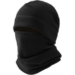 INF Ensemble cagoule et tour de cou thermique coupe-vent doublé polaire pour sports d'hiver et cyclisme Le noir