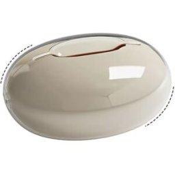 INF Boîte à mouchoirs magnétique double couche en forme de goutte d'eau - Distributeur de mouchoirs élégant en PET Beige