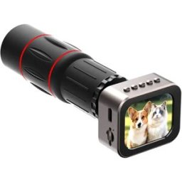 INF Mini caméra - Appareil photo + objectif pour téléphone (plastique) Monoculaire téléobjectif 8x, IPS 320x240, 850mAh,