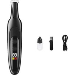 INF Tondeuse pour animaux à lame large et affichage numérique - Imperméable et rechargeable Le noir