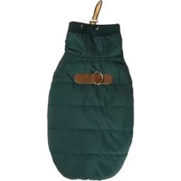 INF Harnais Gilet Chauffant pour Animaux - Vêtements d'Hiver avec Traction pour Petits Chiens et Chats Vert XL