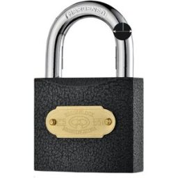 INF Cadenas en Fer 75mm Noir - Sécurité Antivol avec Clé Unique pour Maison et Extérieur