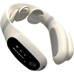 INF Masseur cervical à impulsions - électrodes flottantes 3D, thérapie chauffante, télécommande et écran, rechargeable 1100mAh