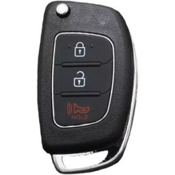 INF Coque de clé de voiture - 3 boutons avec emplacement pour klaxon à droite - Compatible avec Hyundai et Kia