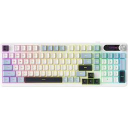 INF Clavier 98 touches Tri-mode avec légendes RGB translucides, touches PBT micro-sablées et molette multifonction