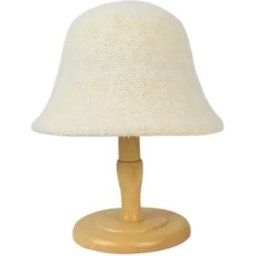 INF Bob en Laine Mélangée Couleur Unie - Chapeau de Pêcheur Coupe-Vent, Chaud et Élégant Beige
