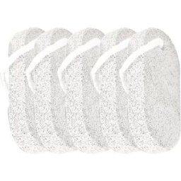 INF Lot de 5 pierres ponces fines en pierre volcanique blanche pour l'exfoliation des pieds (9x4,5x2cm)