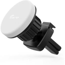 INF Support de téléphone voiture magnétique pour prises d'air rondes - rotation 360° double tête sphérique, pad magnétique en Gris