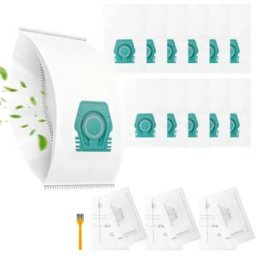 INF Pack de sacs à poussière de remplacement compatible avec Miele - 12 sacs Guard1 Hoover en ABS + tissu non tissé, avec Blanc+vert
