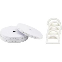 INF Bande Élastique Boutonnière Épaissie - 30 Mètres, Taille Élastique Réglable pour Couture Blanc 1,5 m