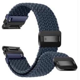 INF Bracelet Tressé Élastique en Nylon à Dégagement Rapide Compatible avec Garmin Fenix Series Bleu 26 mm