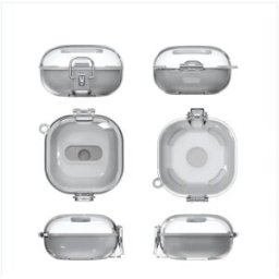 INF Étui de protection en polycarbonate compatible avec Samsung Galaxy Buds Live/Pro/2 - Coque monobloc lavable et Transparent