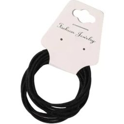INF Élastiques à cheveux sans couture pour queue de cheval, paquet de 10 Le noir