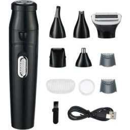 INF Tondeuse électrique multifonction pour hommes - sécurité pour la peau, prise ergonomique pour visage, nez, corps et zone