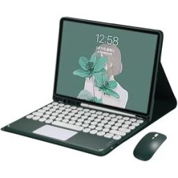 INF Étui Clavier Bluetooth Vert Foncé avec Pavé Tactile Amélioré Compatible avec Samsung Galaxy Tab A7 T500/T505 10.4 pouces