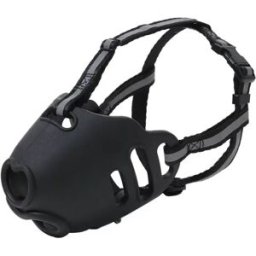 INF Muselière pour chien réglable et réfléchissante pour une sécurité accrue L Le noir