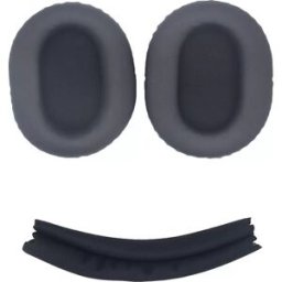 INF Ensemble de coussinets d'oreille et bandeau de remplacement compatible avec Sony WH-CH710N/CH720N (ensemble de 3 pièces) Le noir