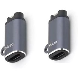 INF Adaptateur Micro USB Femelle vers Connecteur Garmin Montre - Lot de 2, Gris Foncé