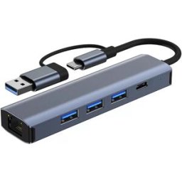 INF Station d'accueil multifonctionnelle 5 en 1 avec Gigabit Ethernet