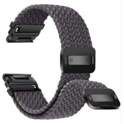 INF Bracelet Tressé Élastique en Nylon à Dégagement Rapide Compatible avec Garmin Fenix Series Gris 26 mm