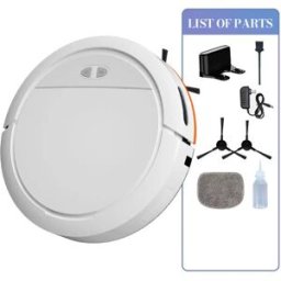 INF Robot Aspirateur Laveur Intelligent avec Recharge Automatique et Fonctions Améliorées Blanc