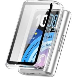 INF Coque de protection compatible avec Huawei Band 11 Pro - coque PC avec film trempé intégré pour protection complète et Transparent