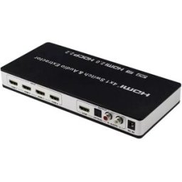 INF Commutateur HDMI 4x1 et répartiteur audio UHD 4K 3D HDMI 2.0 ARC Toslink+RCA