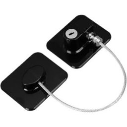 INF Serrure de réfrigérateur adhésive sans perçage, lot de 2, carrée Le noir
