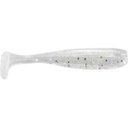 INF Micro Appât Souple de Pêche Nervuré T-Tail 35mm - 100pcs Appâts en PVC Transparent+Blanc