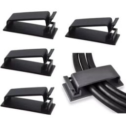 INF Support de câble autocollant pour plusieurs câbles, paquet de 10, noir