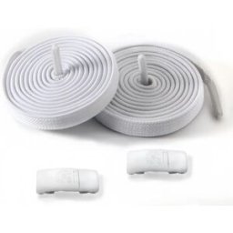 INF Lacets sans nouer avec clip magnétique, 2 paires, élastiques et compatibles avec chaussures de sport, cuir, décontractées Blanc