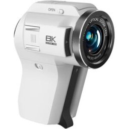 INF Appareil photo professionnel pour vlogs avec zoom optique 8x, zoom numérique 5x, écran IPS flip 3.0-inch et vidéo 5K/4K Blanc