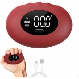 INF Dynamomètre à Main Rechargeable - Testeur de Force de Préhension Digital Jusqu'à 180kg Vin rouge
