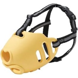 INF Muselière pour chien réglable et réfléchissante pour une sécurité accrue L Jaune