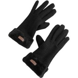 INF Gants Tactiles Chauds Coupe-Vent - Gants Thermiques Doublés Polaire pour Activités Extérieures Hivernales Le noir