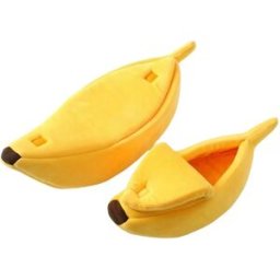 INF Panier Banane pour Animaux : Sac de Couchage Doux et Confortable pour Chats et Petits Chiens - Confort Toutes Saisons Jaune