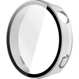 INF Boîtier de protection en PC avec protecteur d'écran en verre trempé compatible avec Huawei Watch GT6 41mm - Argent