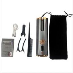 INF Boucleur Automatique Sans Fil - Ions Négatifs, Mini Rechargeable pour Grandes Boucles, 6 Températures, Alimenté par Batterie Gris
