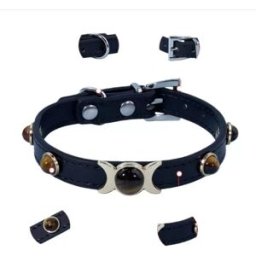 INF Collier pour animaux en PU réglable – Collier en simili cuir pour chiens et chats, design minimaliste et finition L